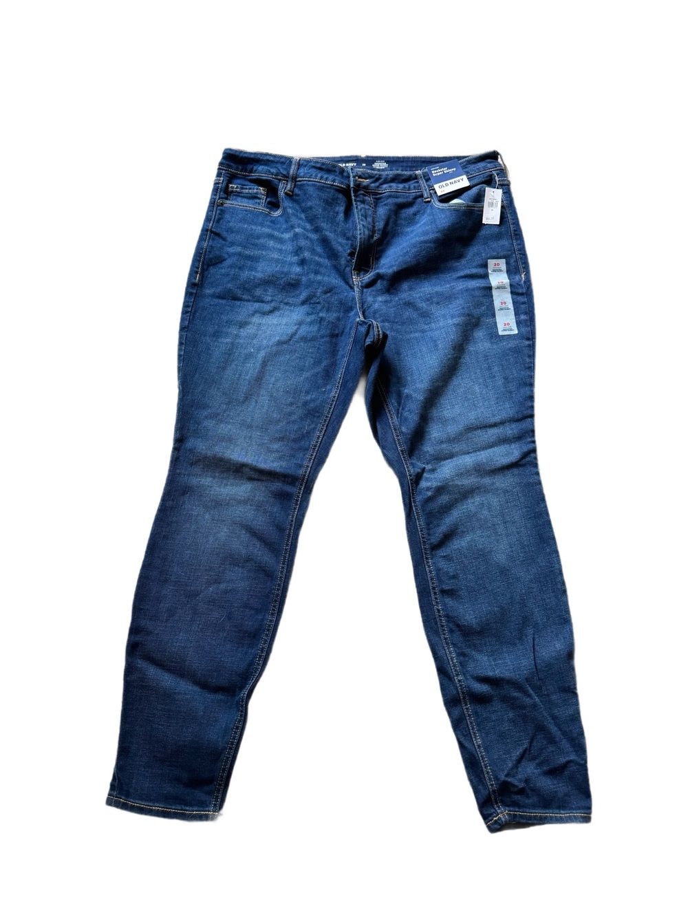 Old Navy Women’s Rockstar Super Skinny Jeans in Dark Blue Denim